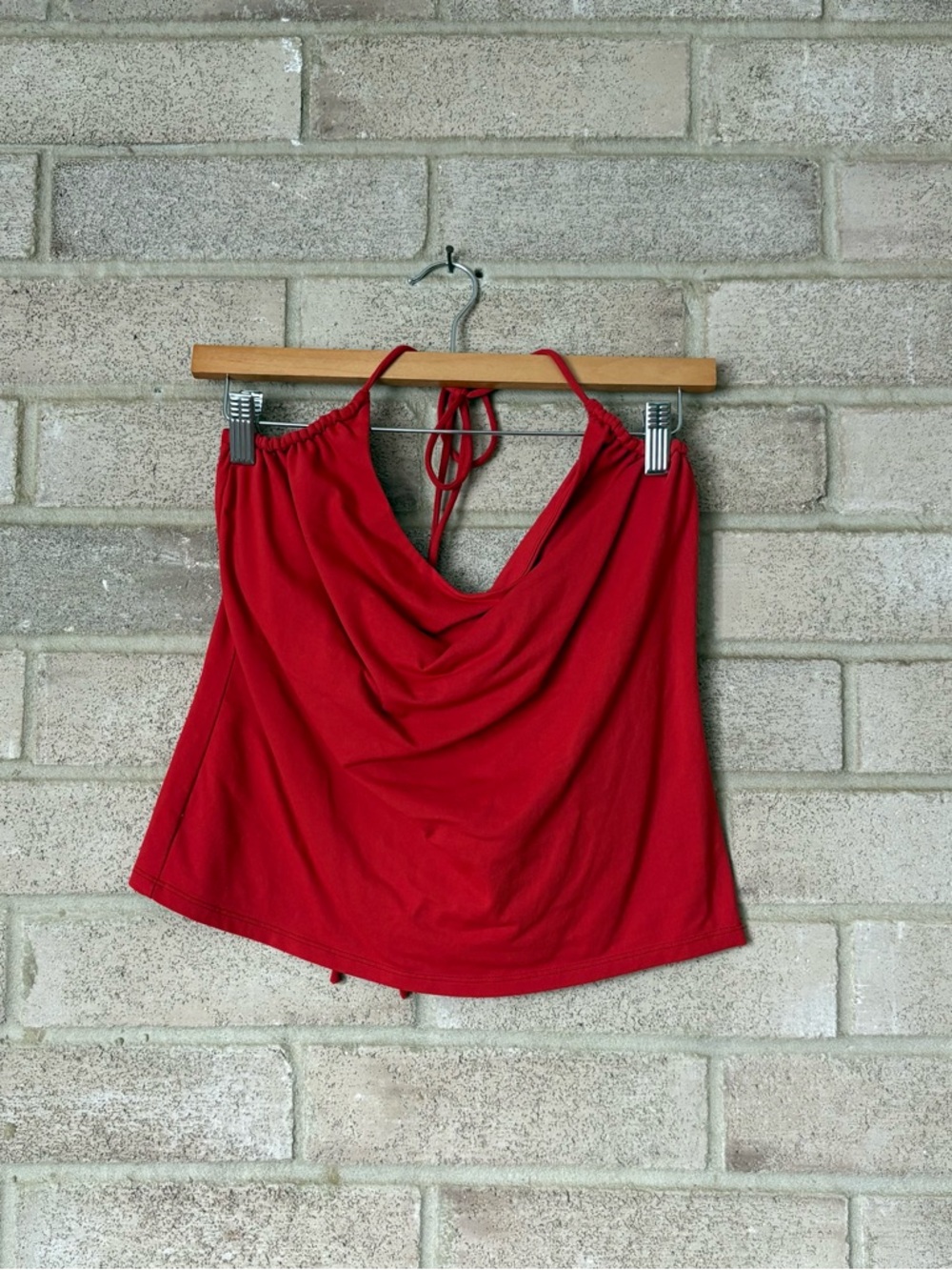 y2k INC red halter neck top
